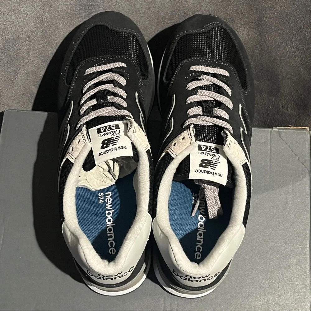 New Balance Men’s Sneaker 574 Black Size 11 US - Picture 10 of 13